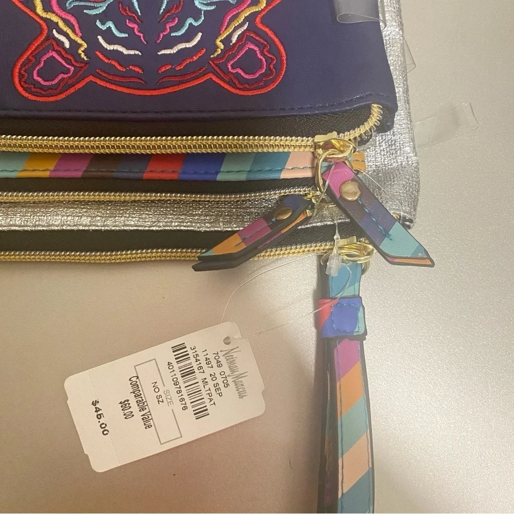 NWT Neiman Marcus 3pc Cosmetic Zip Pouches Set